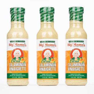 Big Mama's Citrus Calamondin Vinaigrette, Vegan & Gluten-Free Salad dressing, 12 Oz (Pack of 3)