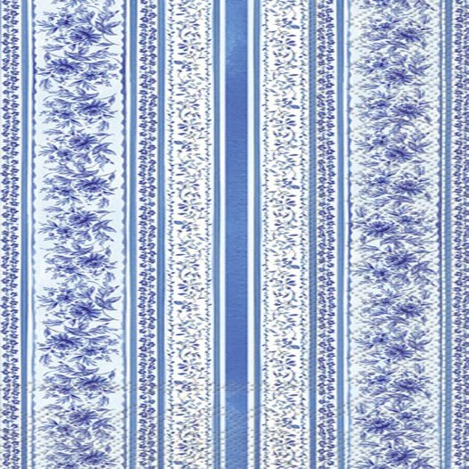 Boston International Rosanne Beck Everyday IHR 3-Ply Guest Towel Buffet Paper Napkins, 16-Count, Blue Medallion