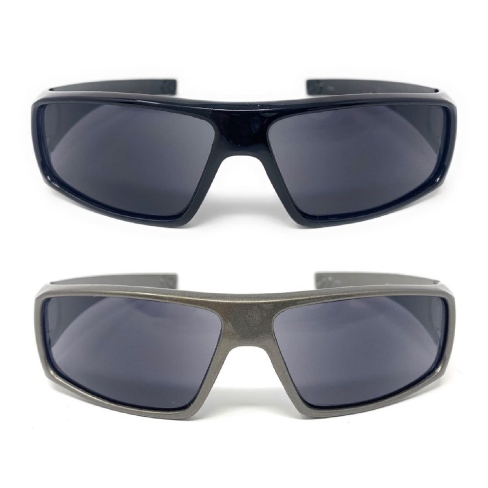 The Unisex Wrap Around Terminator Sports Wrap Style Sun Reader Reading Sunglasses + 2.50 (Black and Dark Silver)