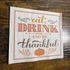 IHR Ideal Home Range Cocktail Napkins Rosanne Beck Disposable 3-Ply Paper Party Napkin Pack, 5" x 5", Eat Drink Be Thankful, 20-Count view 3