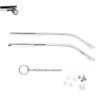 QYAJS 1 Pair Clear Metal Glasses Replacement Temple Eyeglasses Arms Legs, Screws, Screw washers and 3-in-1 Screwdriver Single Teeth Convex Teeth view 1
