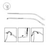 QYAJS 1 Pair Clear Metal Glasses Replacement Temple Eyeglasses Arms Legs, Screws, Screw washers and 3-in-1 Screwdriver Single Teeth Convex Teeth view 2