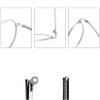 QYAJS 1 Pair Clear Metal Glasses Replacement Temple Eyeglasses Arms Legs, Screws, Screw washers and 3-in-1 Screwdriver Single Teeth Convex Teeth view 4