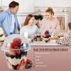 50 Sets 9 oz Clear Plastic Parfait Cups with INSERT & DOME Lids(NO HOLE) - Disposable Dessert Cups with Lids for Kids, Dips Snacks and Veggies, Fruit Yogurt Smoothie Iced Cold Drinks, No Leaking view 2