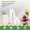 50 Sets 9 oz Clear Plastic Parfait Cups with INSERT & DOME Lids(NO HOLE) - Disposable Dessert Cups with Lids for Kids, Dips Snacks and Veggies, Fruit Yogurt Smoothie Iced Cold Drinks, No Leaking view 4