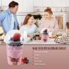 50 Sets 12 oz Clear Plastic Parfait Cups with INSERT & DOME Lids(NO HOLE) - Disposable Dessert Cups with Lids for Kids, Dips Snacks and Veggies, Fruit Yogurt Smoothie Iced Cold Drinks, No Leaking view 2