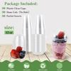 50 Sets 12 oz Clear Plastic Parfait Cups with INSERT & DOME Lids(NO HOLE) - Disposable Dessert Cups with Lids for Kids, Dips Snacks and Veggies, Fruit Yogurt Smoothie Iced Cold Drinks, No Leaking view 3