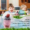 50 Sets 12 oz Clear Plastic Parfait Cups with INSERT & DOME Lids(NO HOLE) - Disposable Dessert Cups with Lids for Kids, Dips Snacks and Veggies, Fruit Yogurt Smoothie Iced Cold Drinks, No Leaking view 4