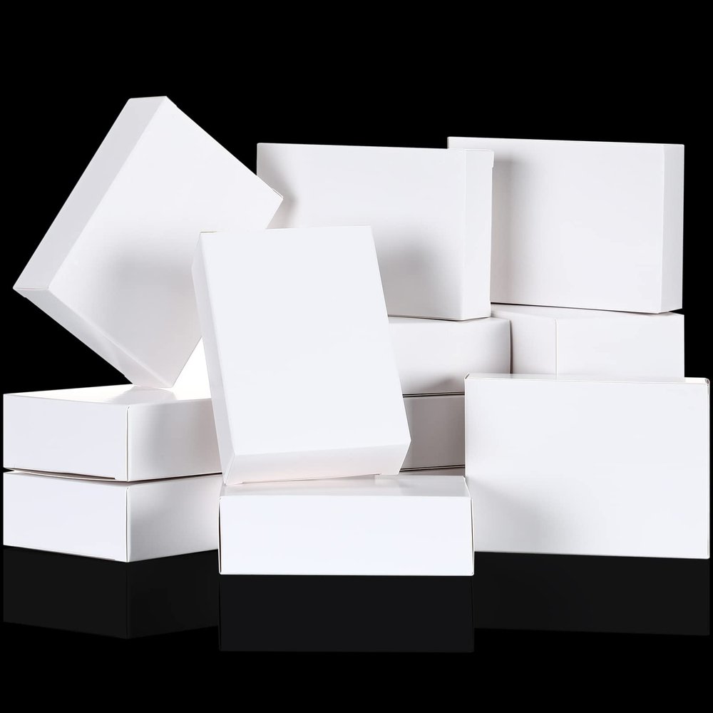 Gersoniel 50 Pcs Kraft Soap Boxes Packaging for Homemade Soap Making Supplies for Party Favor No Window Empty Treats Wrapping Packaging 3.8 x 2.8 x 1.2 Inch(White)