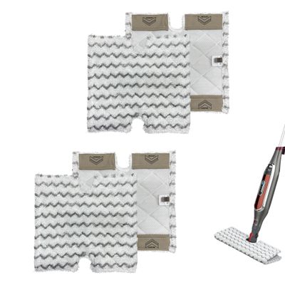 4 Pack Steam Mop Pads for Shark Lift-Away Pro Genius S3973, S3973D, S3973WM, S5002Q, S5003A, S5003D, S5004, S6001W, S6002, S6002C, S6003D, S6003W Touch-Free Dirt Grip Washable Replacement Mop Pads