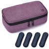 ALLCAMP Insulin Cooler Travel Case for Diabetic Organize Medication with 4 Ice Packs Purple(9X 4.72x 3.14 inches) view 1