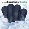 ALLCAMP Insulin Cooler Travel Case for Diabetic Organize Medication with 4 Ice Packs Black(9X 4.72x 3.14 inches) view 4