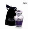 KEEPSAKE COMPANY Purple Enamel Metal Mini Urns for Human Ashes - Set of 4 Keepsake Urns - Handcrafted Designs - 3 Cubic Inches Capacity Each - Funeral Urns view 4