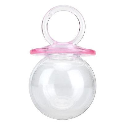 12pcs Candy Bottle, Plastic Candy Storage Box Nipple Shape Clear Candy Boxs Wedding Favor Party Plastic Candy Gift Box Decorations(Pink)