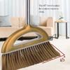 UOOD Dust Broom Plus Dustpan with Brush Set Cleans Broom Combo with Long Extendable Handle Sweeper and Dust pan for Home Kitchen Room Office Lobby Set (Color : Gold) view 4