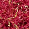 Stephanie Imports Made In USA 3-Ply Crinkle Cut Shredded Paper 2 lbs (Red & Gold Metallic) view 1