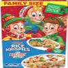 Rice Krispies Breakfast Cereal, Christmas Pack, Family Size, Original with Holiday Colors, 12oz Box (1 Box) view 1