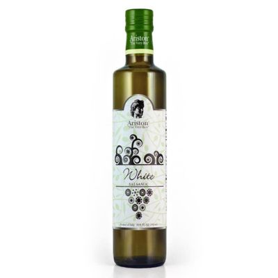 Ariston "The Very Best" Premium Balsamic Vinegar  Barrel Aged, Gourmet Quality, Product of Italy  Vegan, Gluten Free, GMO Free, No Added Sugar, All-Natural, 16.9 fl oz (500ml) White Balsamic