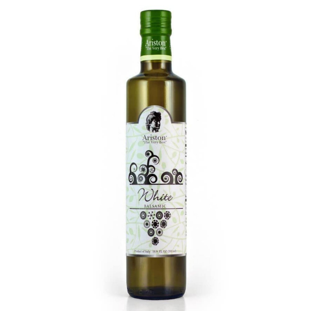 Ariston "The Very Best" Premium Balsamic Vinegar  Barrel Aged, Gourmet Quality, Product of Italy  Vegan, Gluten Free, GMO Free, No Added Sugar, All-Natural, 16.9 fl oz (500ml) White Balsamic