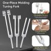 Tuning Forks for Healing Set (128Hz, 256Hz, 512Hz), Tuning Fork with Reflex Hammer for Healing/Frequency Instrument/Sound Therapy/Chakra/Yoga and Meditation Tools (Silvery), Stress Relief Gift view 3