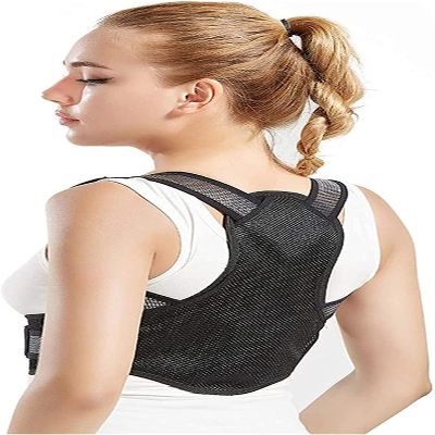 Posture Corrector Full Back Posture Corrector,Adjustable Breathable Lumbar Shoulder Support Belt Strap Kids Hunchback Improving Posture Back Posture (Color : Black, Size : X-Large)