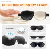 igozen 3D Blindfold Sleep Mask, Nanosase HD Memory Foam Sleeping Eye Mask, Extremely Comfortable and Light to Wear. (2 Black Masks) view 3
