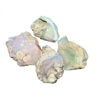 RANDVAGEMS 100.00Cts Ethiopian Opal Ultra Fire Opal Rough Gemstone, Raw Crystals Gemstone, Rock, Jewelry Making Supplies, Chakra Healing, Energy Stone, Reiki, Meditation, Art-Crafts-DIY Stone