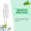 Remerry 100 Pack Prepasted Disposable Toothbrushes Individually Wrapped Bulk Pre Pasted Soft Bristle Tooth Brush Set Silver Gold Toothbrushes for Homeless Hotel Camping Travel view 4