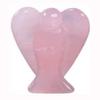 Jet Natural Rose Quartz Angel Figurine 2 Inch | Hand Carved Crystal Angel Statue | Decorative Gemstone Angel for Home, Office, Shelf & Gift view 1