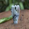 Jet Rainbow Moonstone Angel Figurine 2 Inch | Hand Carved Crystal Angel Statue | Decorative Pocket Stone Gift | Home & Office Dcor view 4