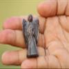 Jet Natural Garnet Angel Figurine (Approx. 2 Inch) | Hand-Carved Crystal Angel Statue | Decorative Pocket Guardian | Home, Office & Gift Collection view 2