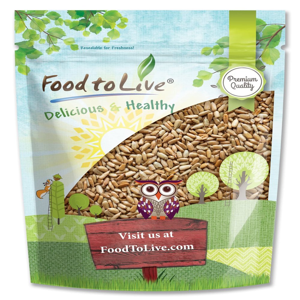 Food to Live - Dry Roasted Sunflower Seed Kernels with Himalayan Salt, 1 Pound  Oven Roasted Lightly Salted, No Shell, Vegan, Kosher, Bulk.