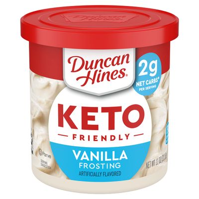 Duncan Hines Keto Friendly Vanilla Flavored Frosting, Zero Added Sugar, 11 oz.