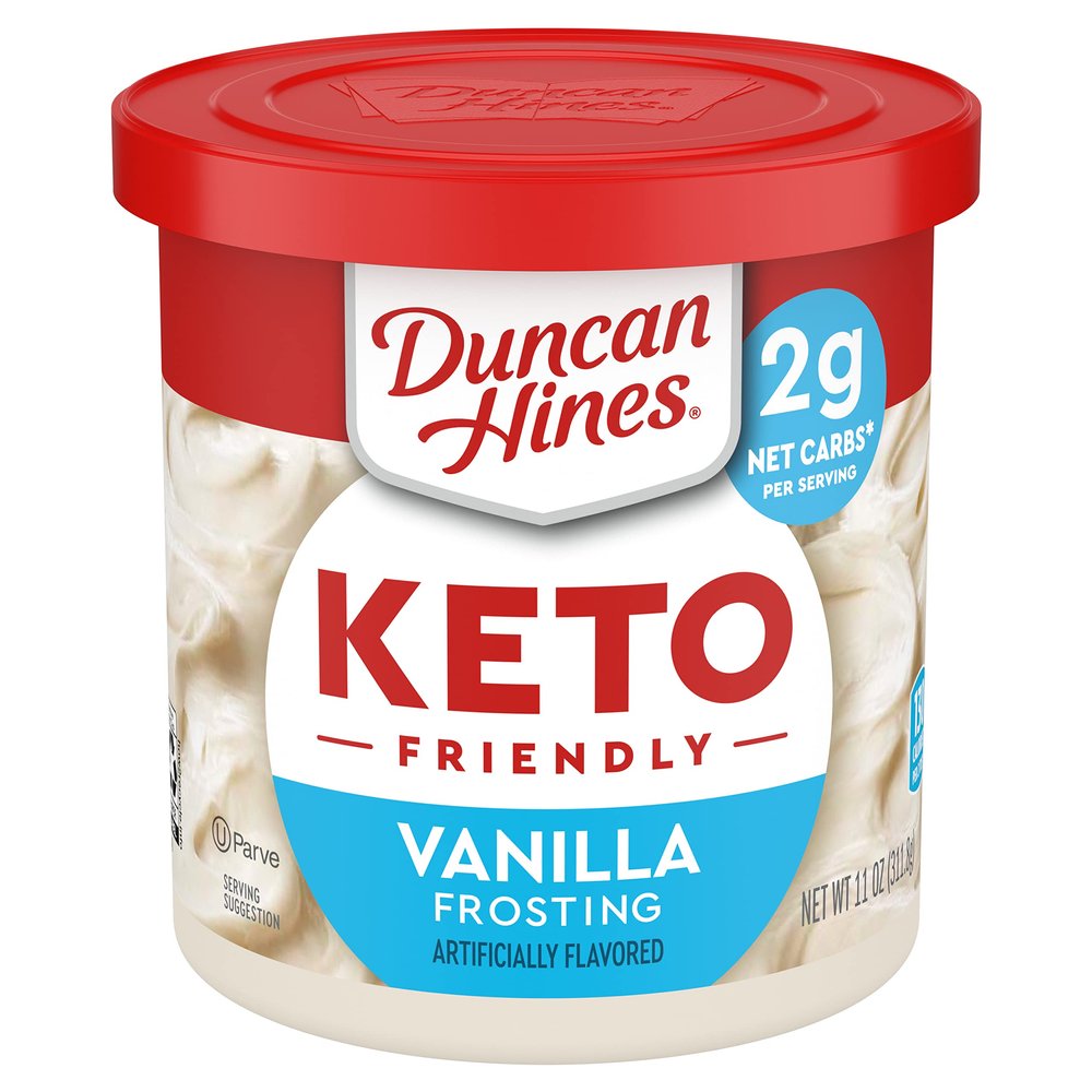 Duncan Hines Keto Friendly Vanilla Flavored Frosting, Zero Added Sugar, 11 oz.