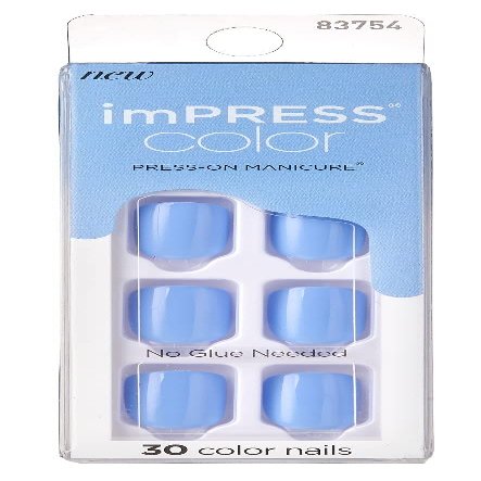 Kiss Impress Press-On-Manicure Nails 30 Count Baby Why So Blu (Pack of 2)