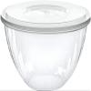 PLASTICPRO Disposable Round Crystal Clear Serving Bowls With Lids - Party Snack or Salad Bowl, Plastic Chip Bowls, Candy Dish (2, 150 OUNCE) view 2