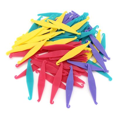 100 Pcs Dental Elastic Rubber Bands Placers for Braces Disposable Plastic Orthodontic Elastic Placers
