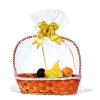 100-pack Large Cellophane Bags 24 x 30 Inches Clear Cellophane Basket Gift Bags Extra-large 2.3 Mil Transparent Cello Bags for Fruit Basket, Gift Wrap, Treats, Arts and Crafts, 100ct Ribbon Bows Yellow view 1