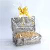 100-pack Large Cellophane Bags 24 x 30 Inches Clear Cellophane Basket Gift Bags Extra-large 2.3 Mil Transparent Cello Bags for Fruit Basket, Gift Wrap, Treats, Arts and Crafts, 100ct Ribbon Bows Yellow view 2