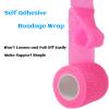 24 Pack Self Adhesive Bandage Wrap 2 Inch, Athletic Elastic Non Woven Cohesive Bandage for Sports, First Aid Medical, Wrist, Ankle Sprains, Swelling and Vet Wrap (Hot Pink) view 3