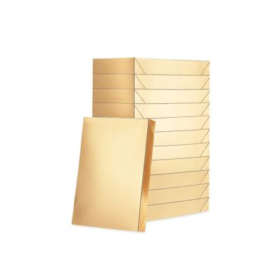 HAPPY POTATO 12 Gift Boxes with Lids 11x8.5x1.5 Inches Gold Shirt Boxes Gift Boxes for Clothes Gift Wrap Boxes (Grain Texture Gold)