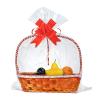 100-pack Large Cellophane Wrap 24" x 30" Clear Cellophane Basket Gift Bags Extra-large 2.3 Mil Transparent Cello Bags for Fruit Basket, Gift Wrap, Treats, Arts and Crafts, 100ct Ribbon Bows Red view 1