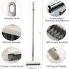 2 in 1 Floor Brush Scrubber with Long Handle Grout Brush 3 Poles 53.5'' New Upgrade Stiff Bristle Cleaning Scrub Brush with Squeegee 120Rotating Tile Brush for Cleaning Bathroom Glass Patio Kitchen view 4