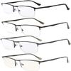 Eyekepper 4-Pack Quality Half-Rim Reading Glasses Readers with Spring Hinges Include Computer Readers for Women Men view 1