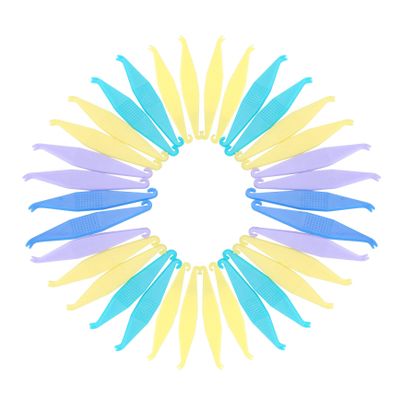 200Pcs Small Disposable Rubber Ring Pull Hook Orthodontic Elastic Placers Braces Elastic Bands Removers Multicolor Mixed Hygienic