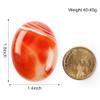 1.8 Inch Red Banded Carnelian Agate Crystals, Thumb Worry Stones for Anxiety, Adult Sensory Items for Woman or Man, Anxiety Relief Items Fidget view 2