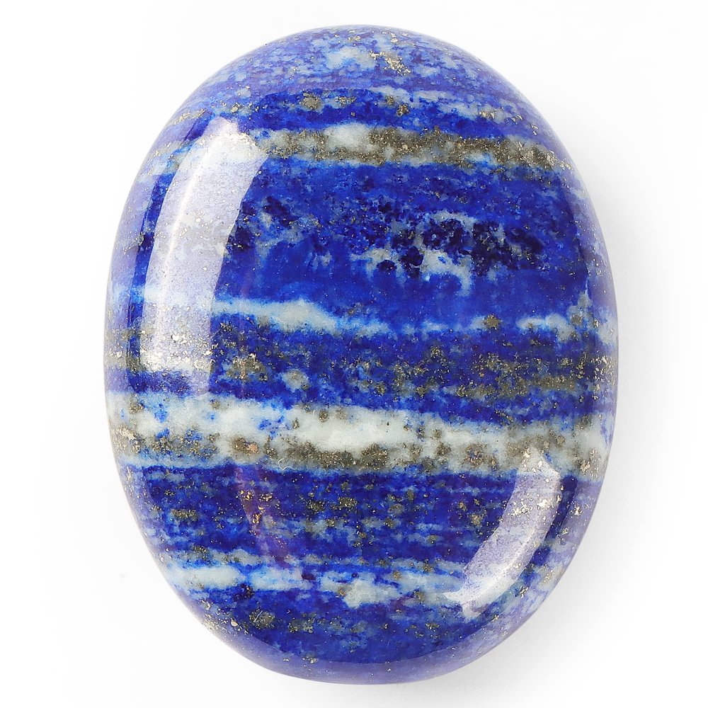 1.8 Inch Lapis Lazuli Chakra Crystals, Thumb Worry Stones for Anxiety, Adult Sensory Items for Woman or Man, Anxiety Relief Items Fidget