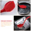 Kitchen Cleaning Brush Silicone Kitchen Scrub Brush Pot Pan Dish Wok Long Handle Sink Scrubber view 2