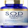 Carlyle S.O.D. Supplement Capsules | 300mg | 120 Count | Superoxide Dismutase | Non-GMO and Gluten Free view 1