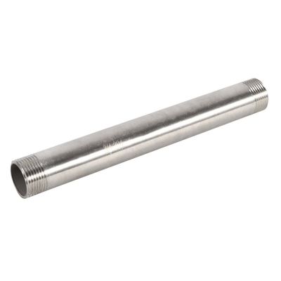 304 Stainless Steel Pipe Nipple Cast Male Thread for Fuel and Water Pipes 200mm (3/4'')